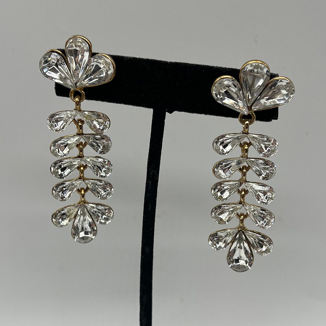 Napier 1990 Hollywood Crystal Chandelier Earrings - The Napier