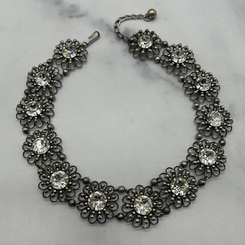 Napier die-stamped floral necklace