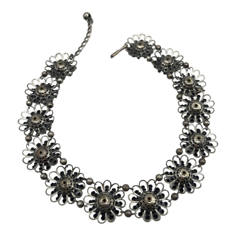 Napier die-stamped floral necklace