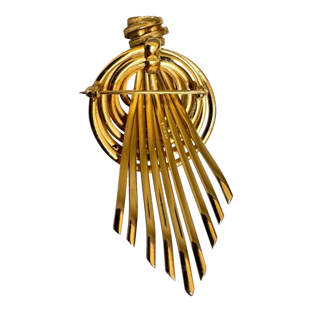 Napier 1960s gold tone abstract brooch