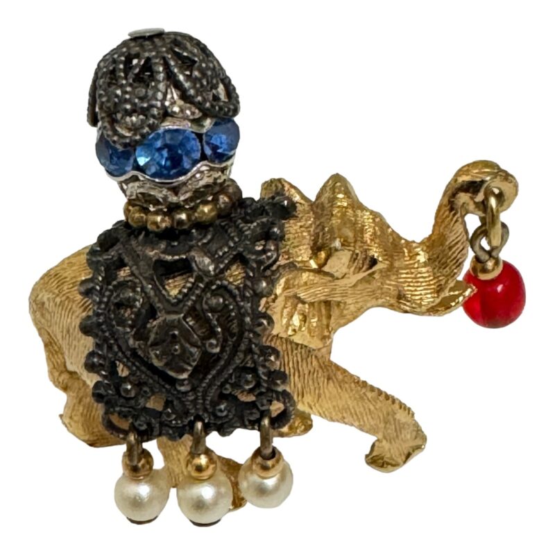 Vintage Napier jeweled elephant pin.